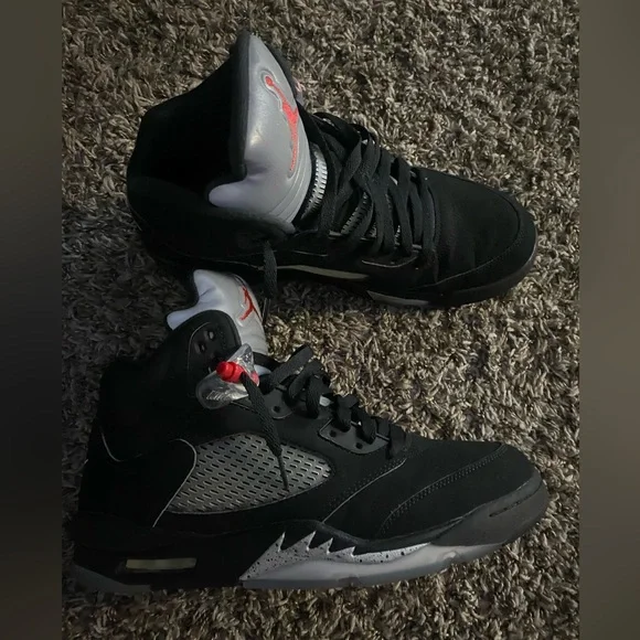 Jordan | Shoes | Used 26 Og Black Metallic Air Jordan 5 Sz  display picture 2